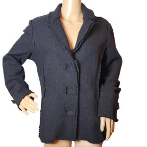 Chico's wool black jacket chicos size 0 womens size 4.
